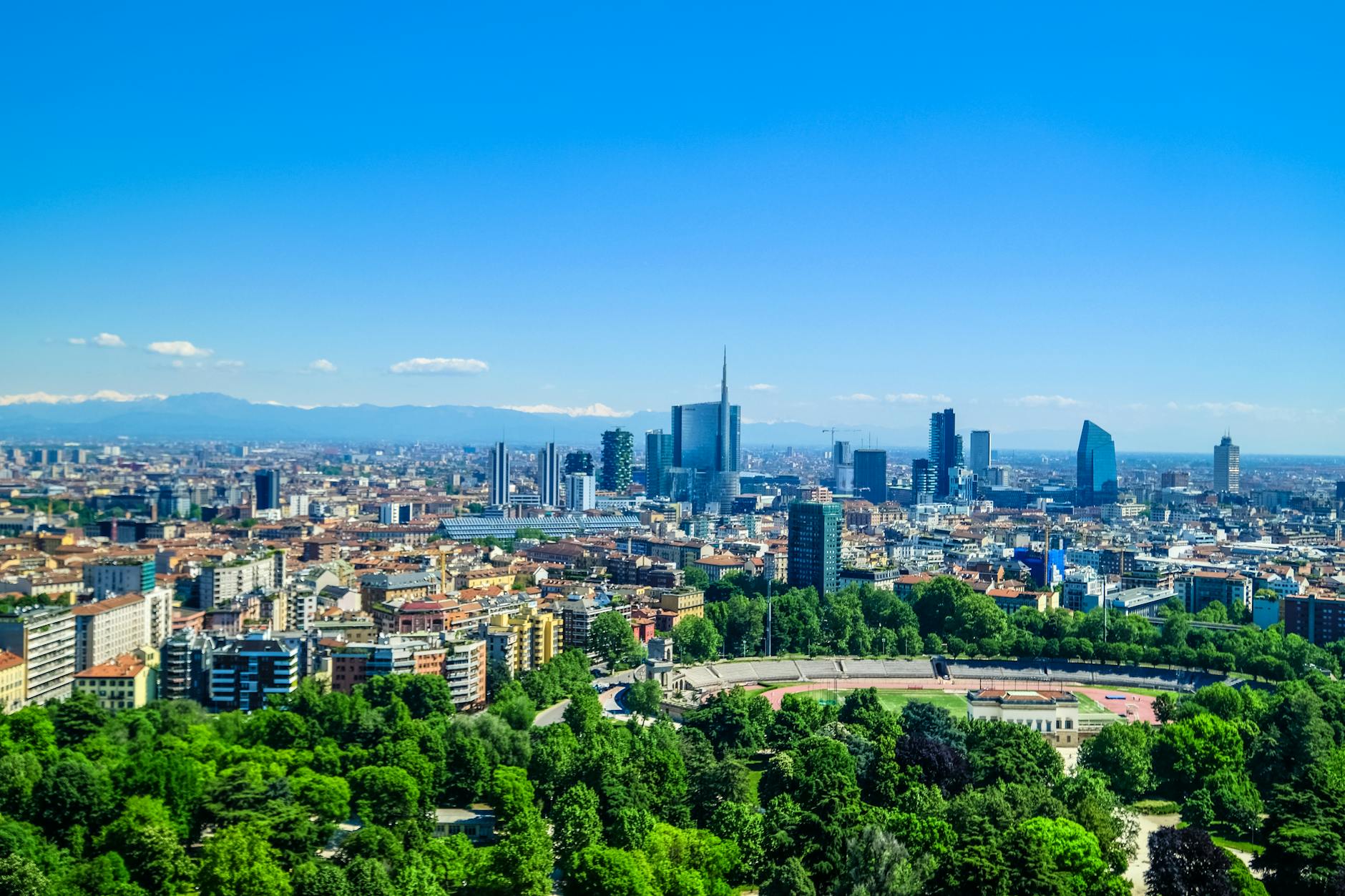 Milan skyline representing the Italian business hub for SRL company formation.